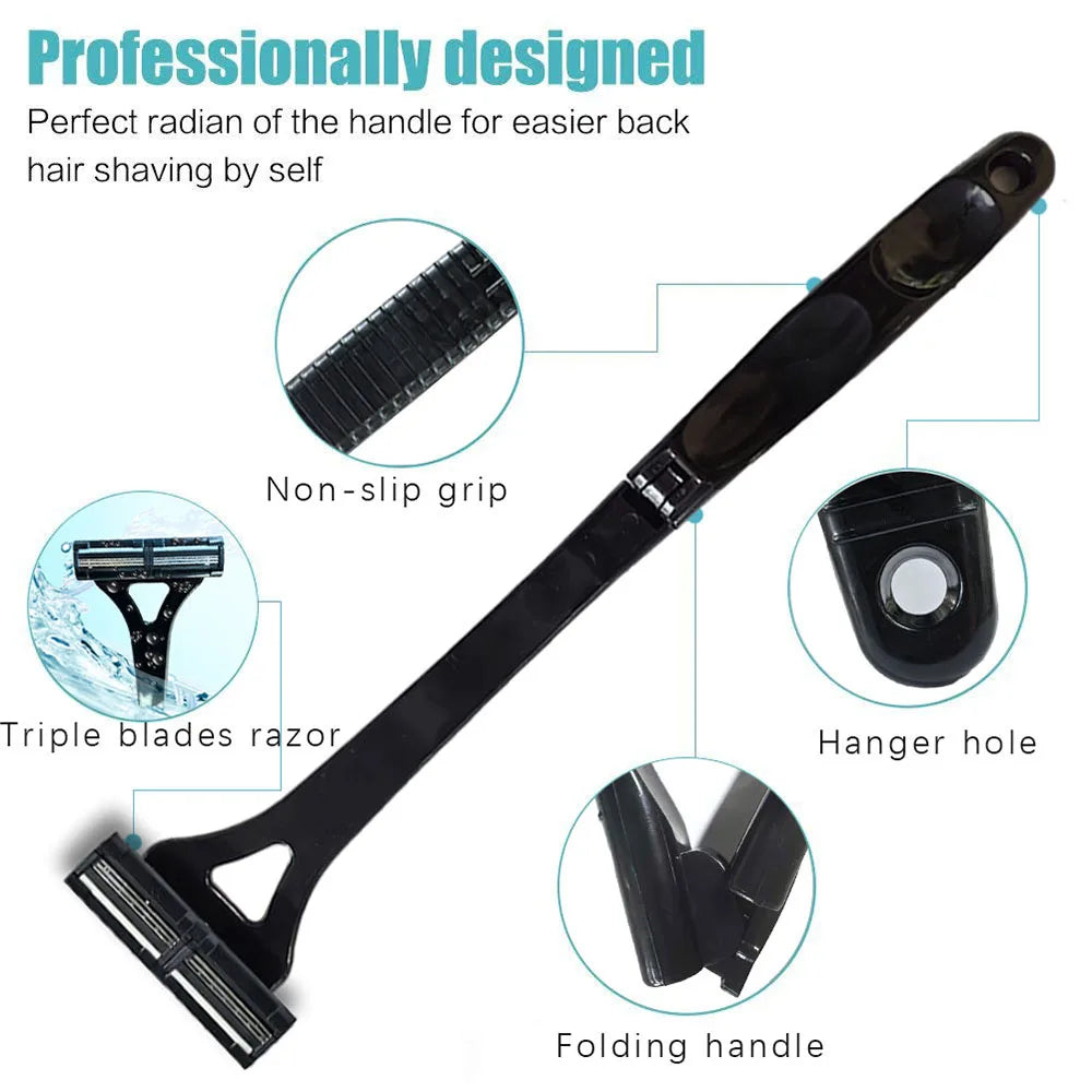 Man Back Shaver Hair Body Shaver Safety Long Handle