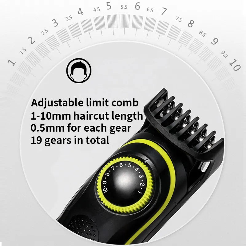 Kemei Electric Hair Clipper Beauty kit for Men Electric shaver beard trimmer