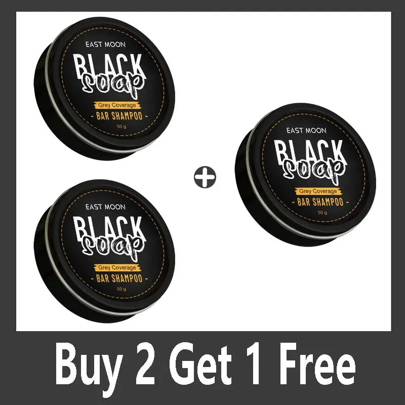 Men's Black Hair Soap Hair Darkening Soap Shampoo