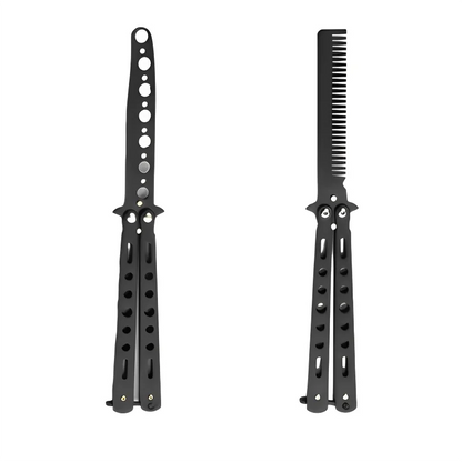 Foldable Comb Stainless Steel Practice Training Butterfly Comb