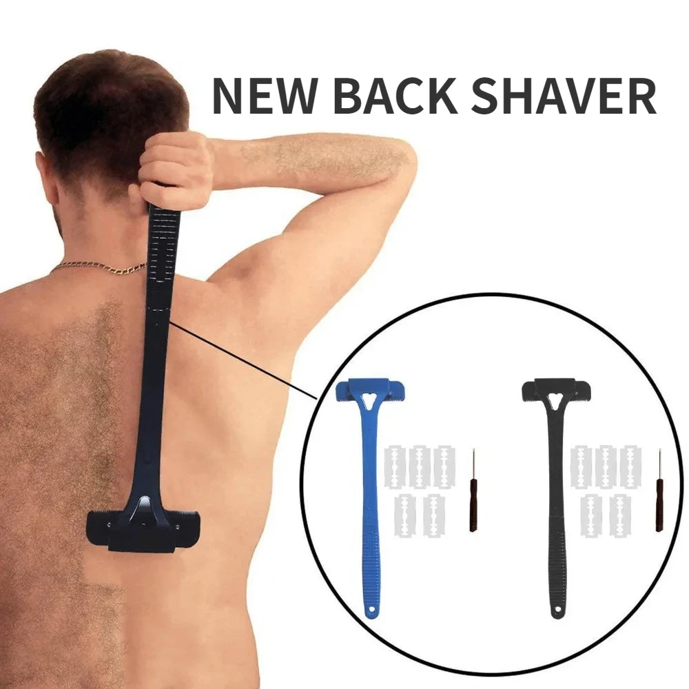 New Men Back Shaver Hair Body Shaver Long Handle Foldable Trimmer