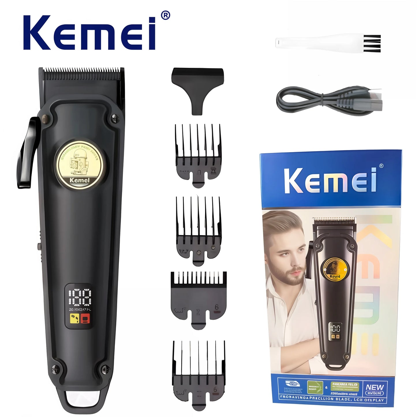 KM-2372 Trimmer Universal Rechargeable Cordless Electric Men's Trimmer