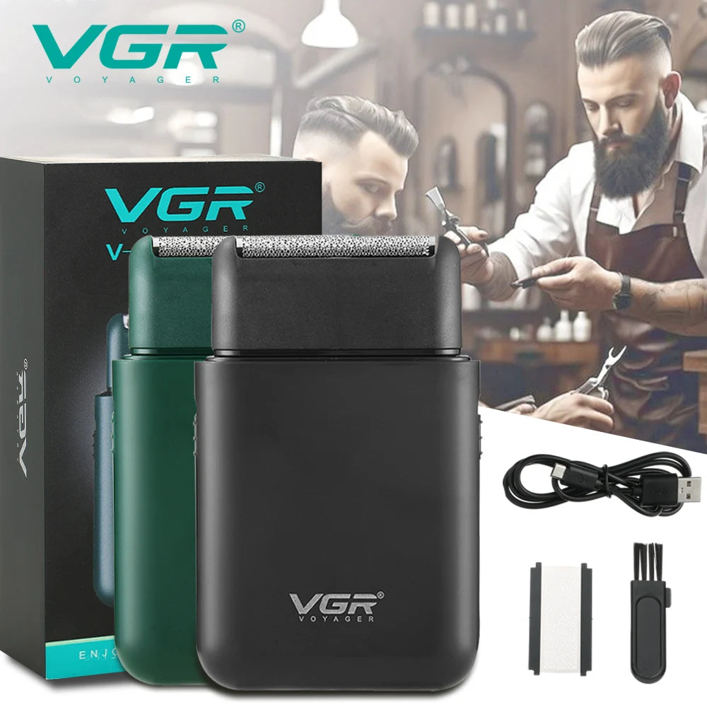 VGR 390 mini single blade cordless beard trimmer razor