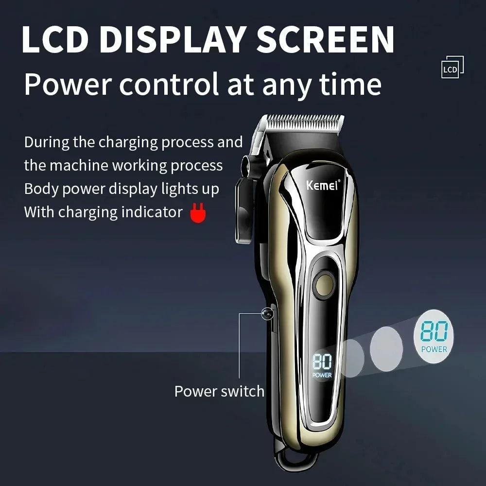 Kemei USB Rechargeable Electric Hair Clipper KM-PG1990A