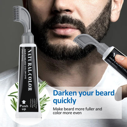 Black Beard Dye Cream With Comb Hair Beard Dye Shampoo