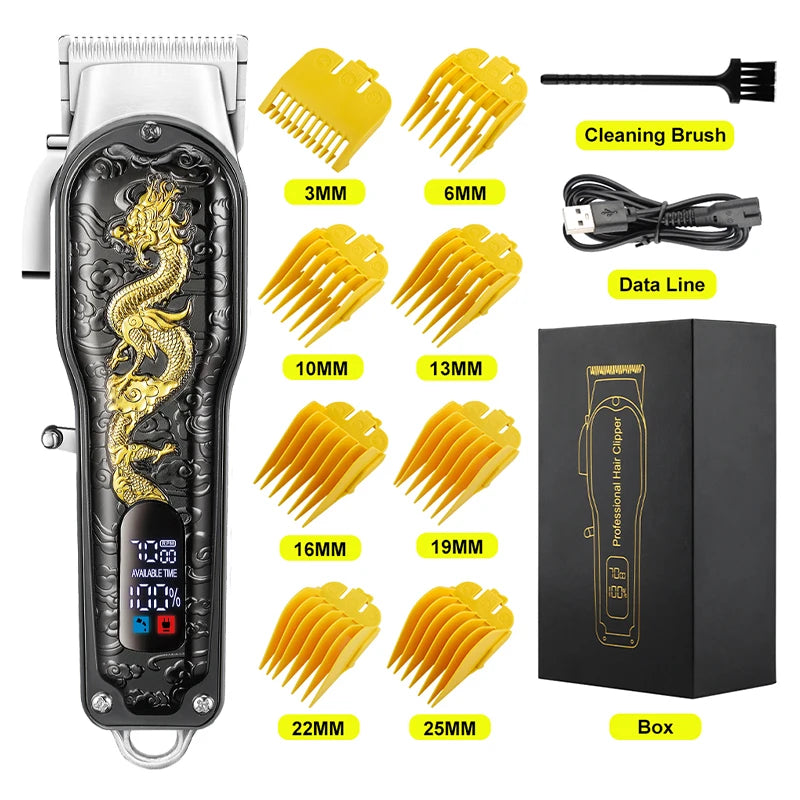 HIENA Black Set Rechargeable Professional Hair Clipper Hair Trimmer