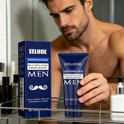 EELHOE Men Cream Gentle Painless Beard Remove Cream 60ml