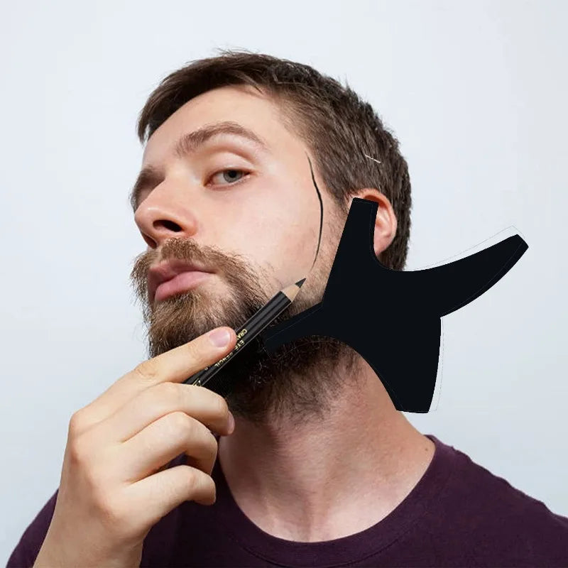 Beard Lineup Guide Template Kit White Pencil Shaper