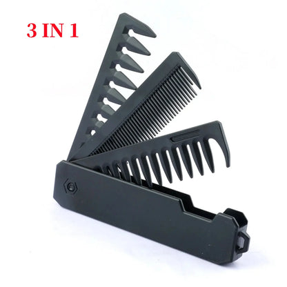 Multifunctional Portable Folding Pocket Combs Wide Tooth