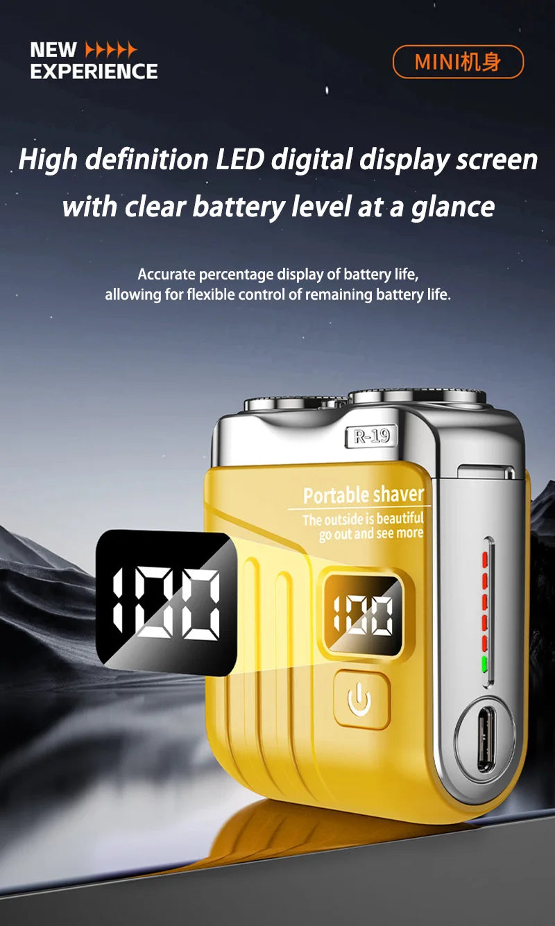 Xiaomi Electric Smart Shaver Mini Dual Blade Digital Display Shaver