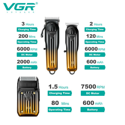 VGR 644 gradient hair cutting combination electric shaver