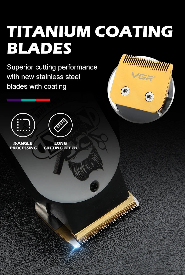 VGR Hair Trimmer Cordless Haircut Machine Electric Beard Clipper