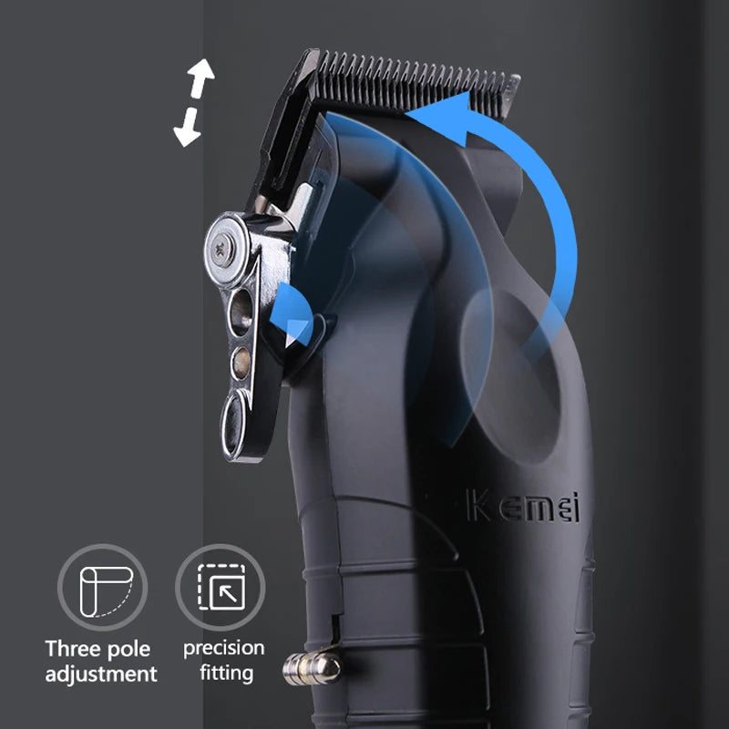 Kemei Professional Hair Clipper For Men Adjustable Hair Trimmer