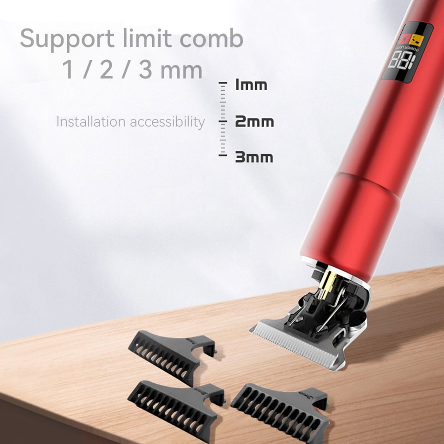 Original Kemei Waterproof Cordless Barber Hair Trimmer