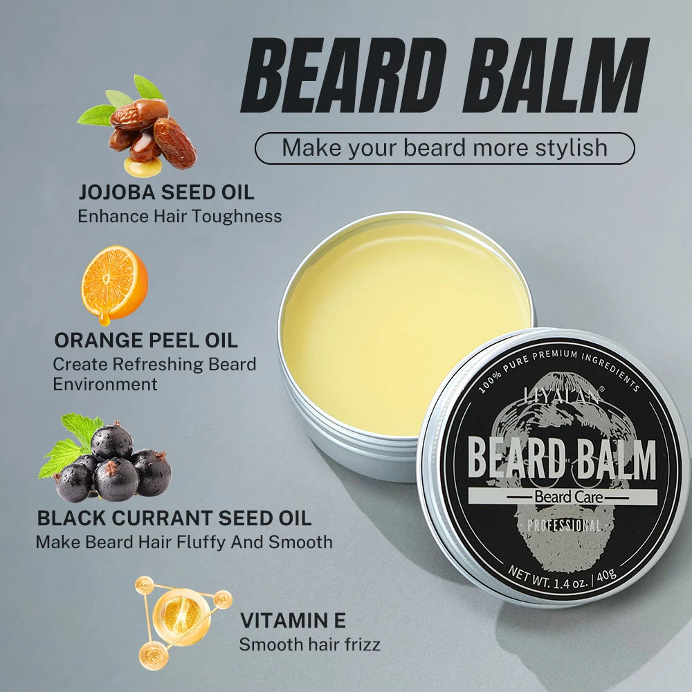 Men Beard Kit Beard Promote Enhancer Mustache Grooming