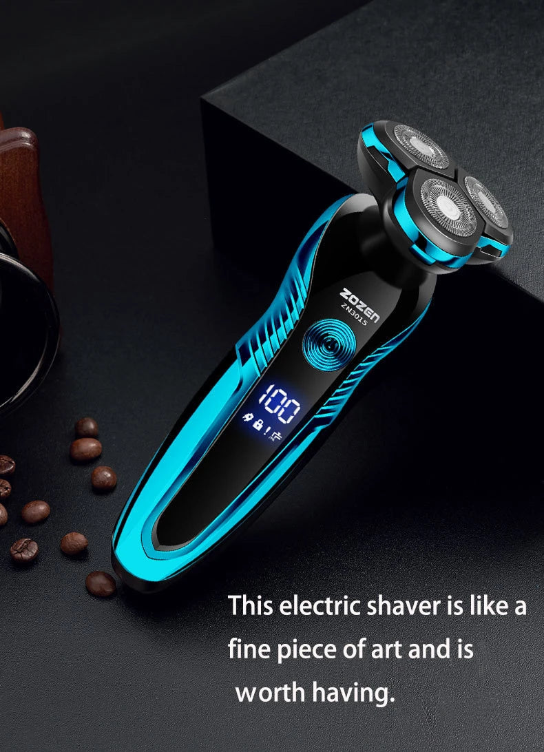 ZOZEN Electric Razor Electric Shaver Washable Rechargeable Clipper
