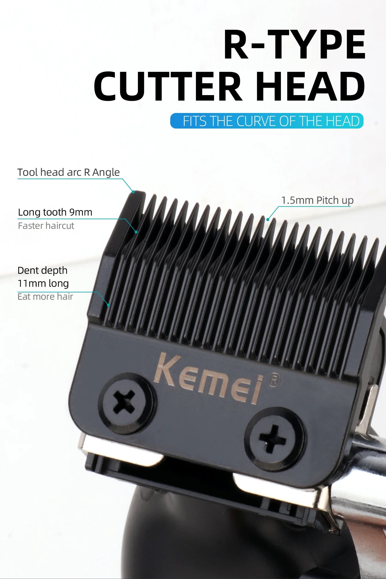 Kemei Men's Electric Hair Clipper USB Rechargeable KM-2296