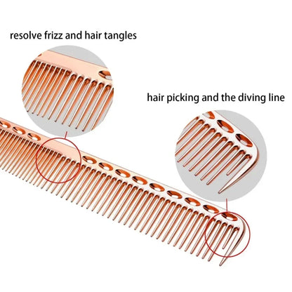 Aluminum Comb Set Barber Metal Hair Dressing Combs