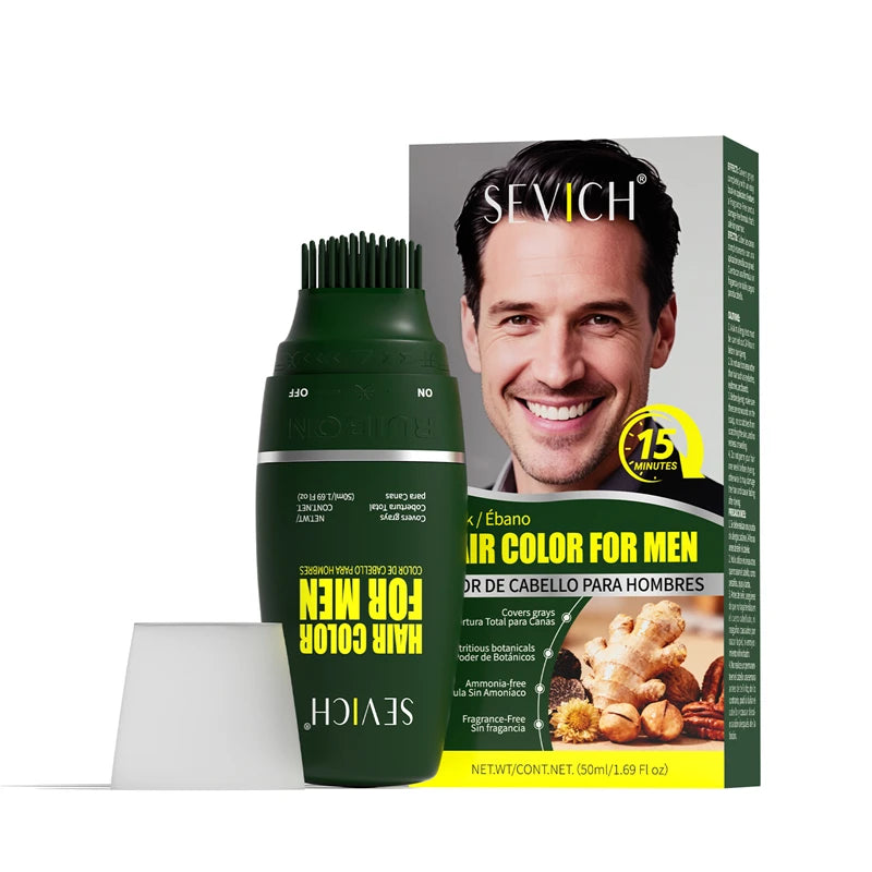 Black Hair Coloring Cream With Comb 50ml Hair Dye Shampoo