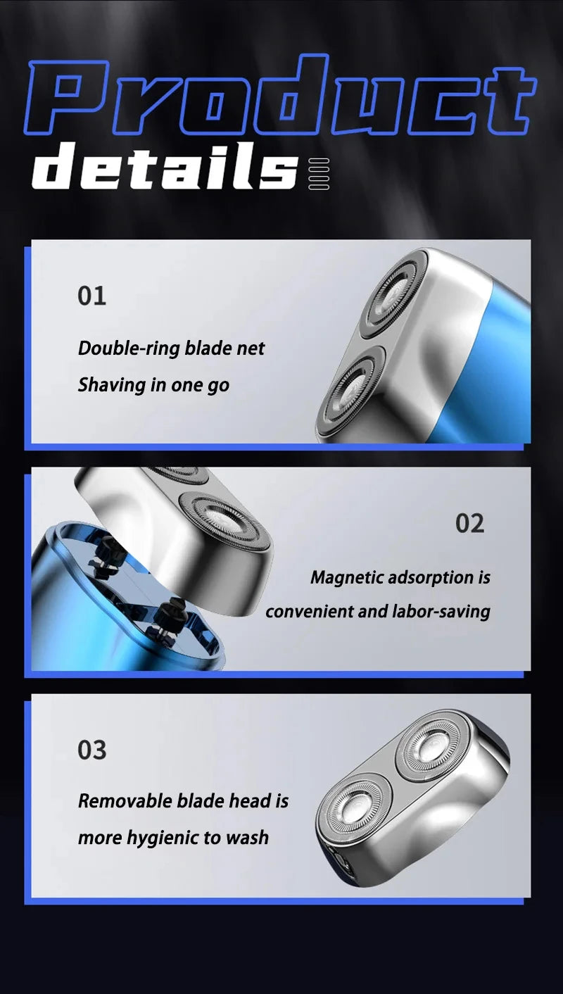Xiaomi Double-headed Mini Magnetic Shaver Type-C Charging