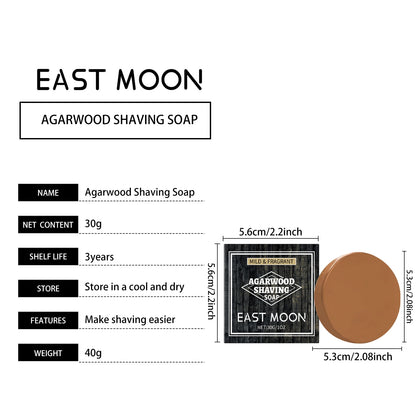 Agarwood Scent Shaving Soap Rich Foam Soothe Shaving