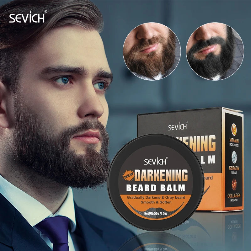 Sevich Men's Beard Growth Oil Care Products Beard Dyeing Cream Kit