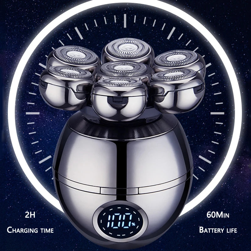 Pro Wet Dry Electric Shaver For Men Beard Hair Trimmer LCD Display