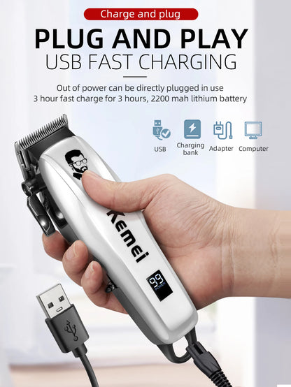 Kemei Pg809A Adjustable Powerful Hair Clipper Barber Electric Hair Trimmer