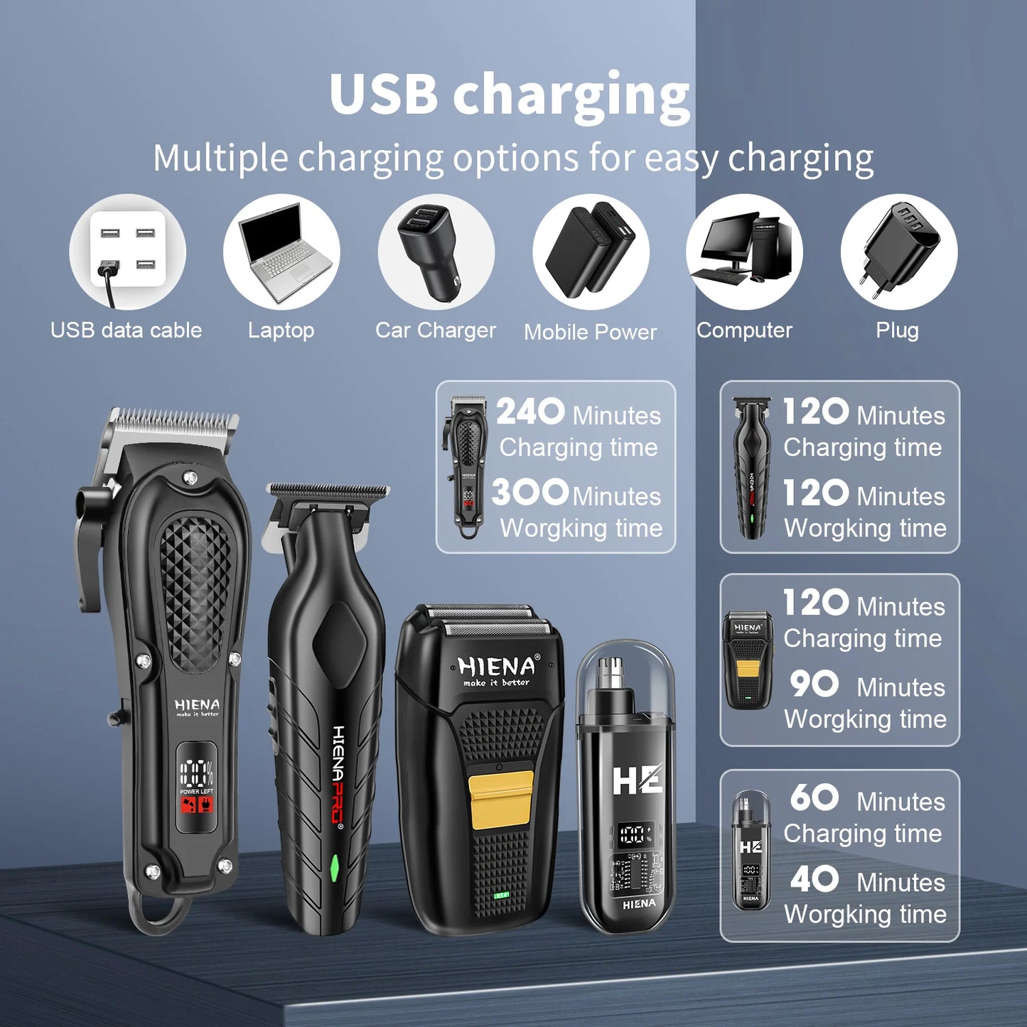 hiena Finish Machine Electric Professional Electric Hair Clippers