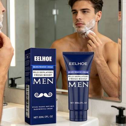 EELHOE Men Cream Gentle Painless Beard Remove Cream 60ml