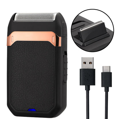 Stainless steel electric shaver USB rechargeable shaving device