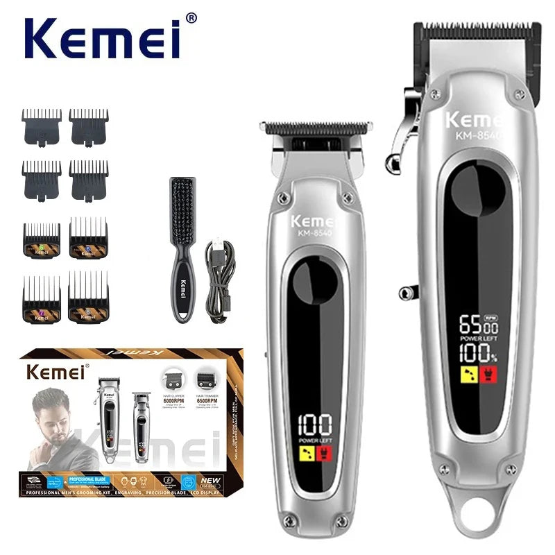 Kemei Professional Barber Hair Clippers and Trimmers Set