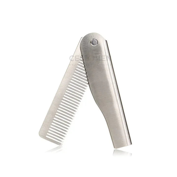 Portable Steel Combs Folding Pocket Beard Combs