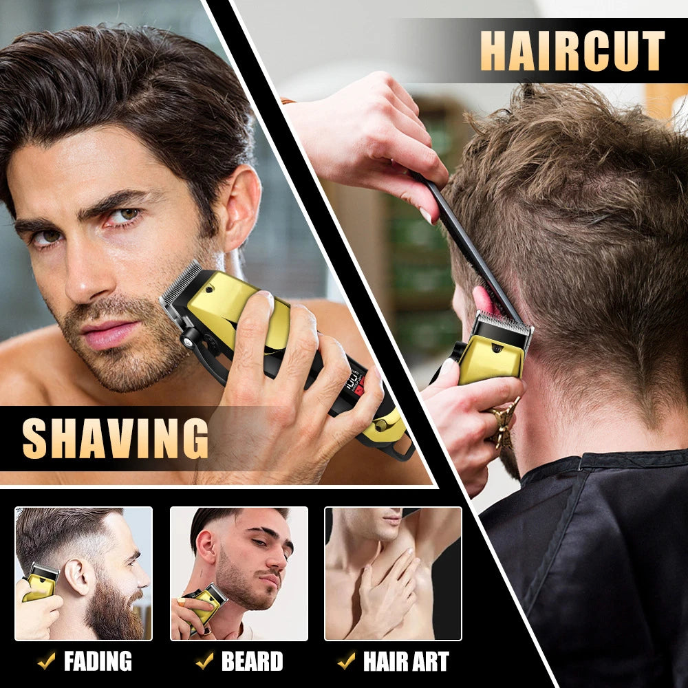 USB Rechargeable Hair Clippers for Men, Three-piece Set