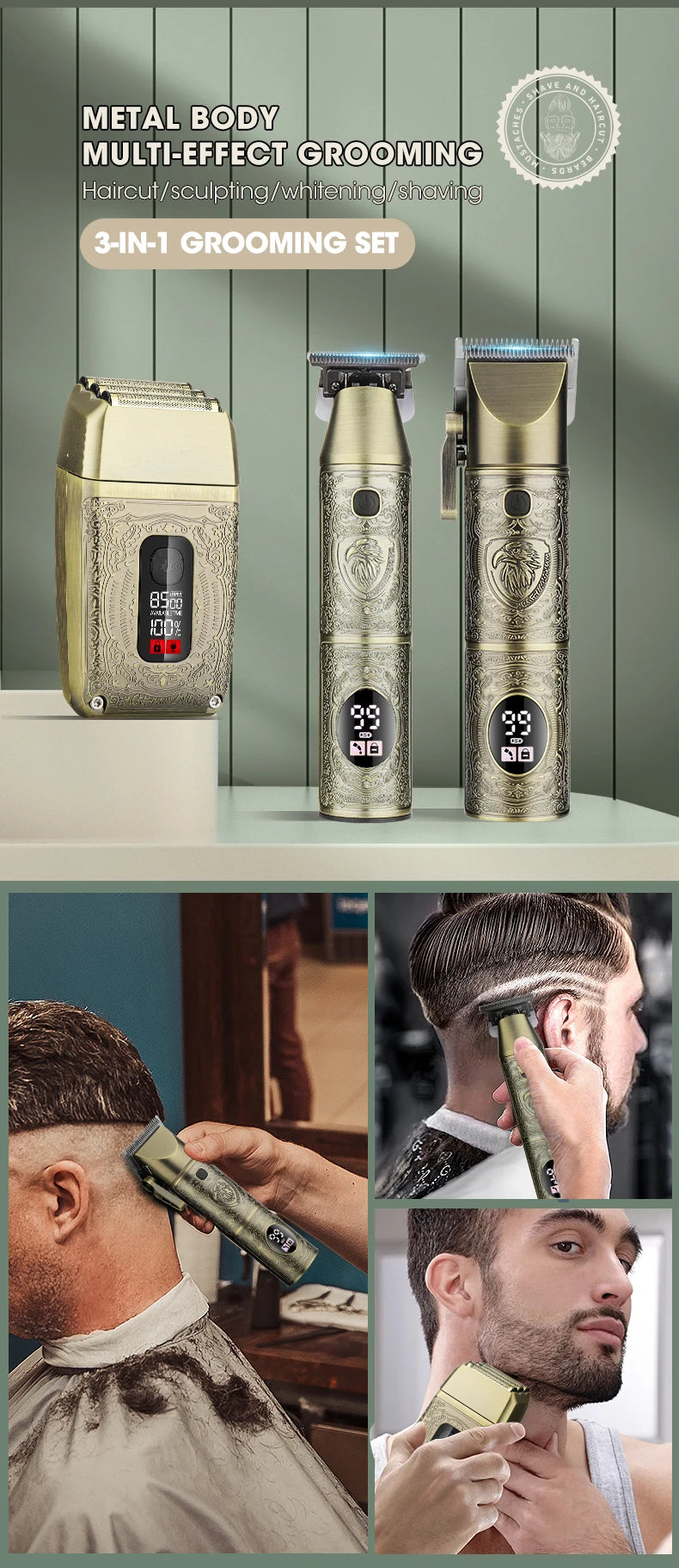 RESUXI XHJ-188 8500 RPM Professional Hair Clipper Electric Shaver