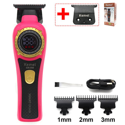Kemei KM-999 Hair Trimmer for Men DLC T-Blade Zero Gapped