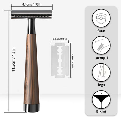 Double Edge Safety Razor Zinc Alloy Handle Razor