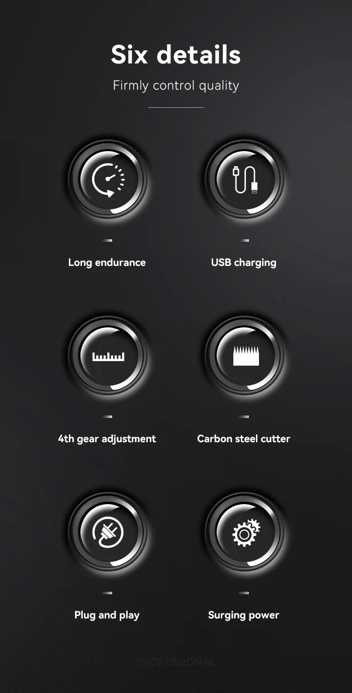 Kemei KM-1071 USB Charging Cordless Hair Salon Clipper