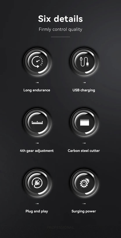 Kemei KM-1071 USB Charging Cordless Hair Salon Clipper