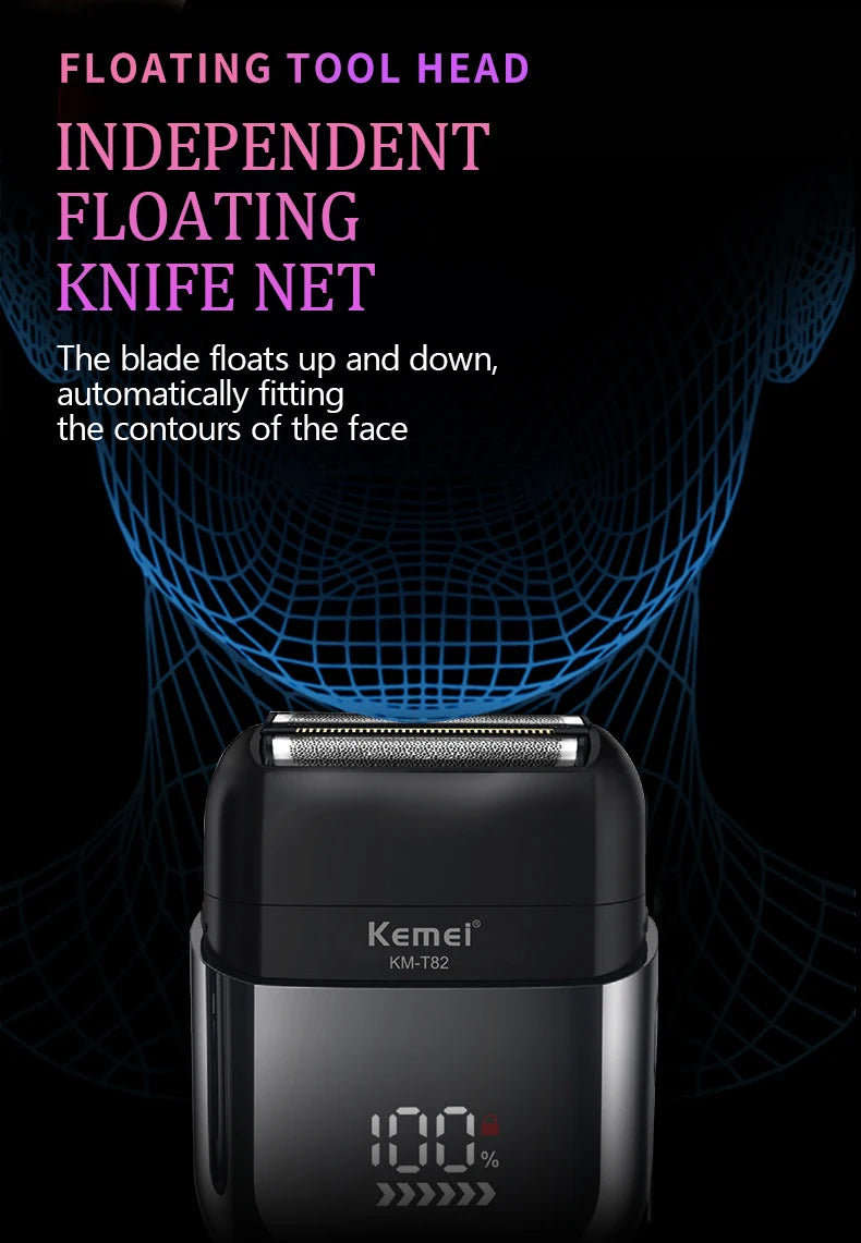 Kemei Electric Shaver Mini Portable Shaver Electric Razor for Men
