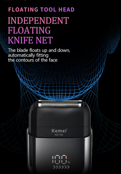 Kemei Electric Shaver Mini Portable Shaver Electric Razor for Men