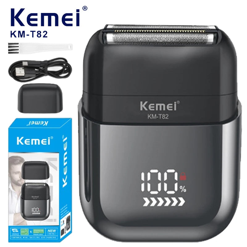 Kemei Electric Shaver Mini Portable Shaver Electric Razor for Men