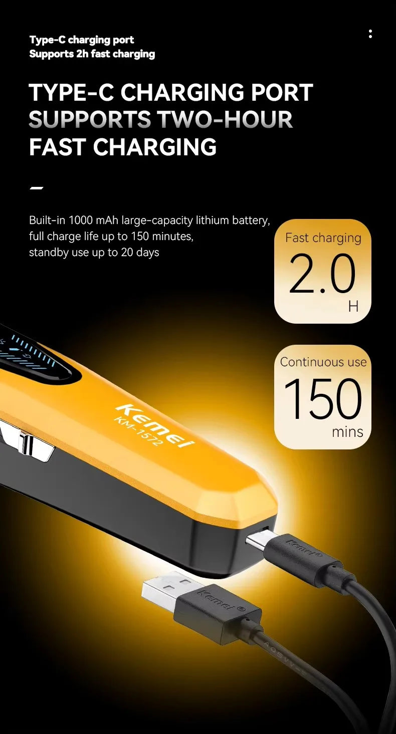 Kemei Hair Trimmers Electric Clippers Professional Hair Trimmers KM-1572