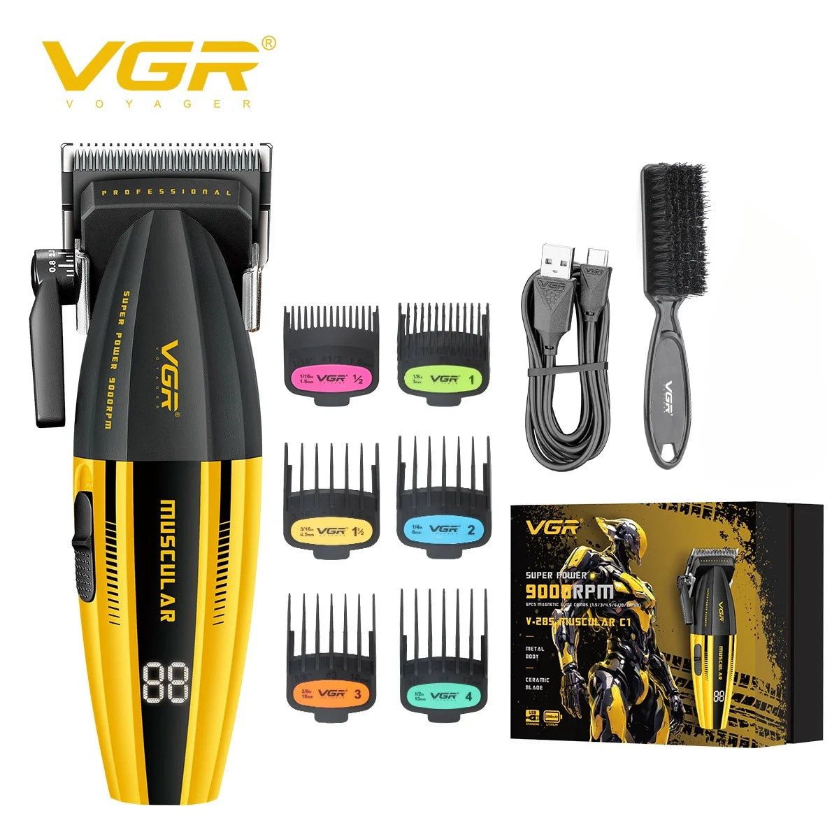 VGR Professional Hair Trimmer Barber Clippers  V-285 V-003