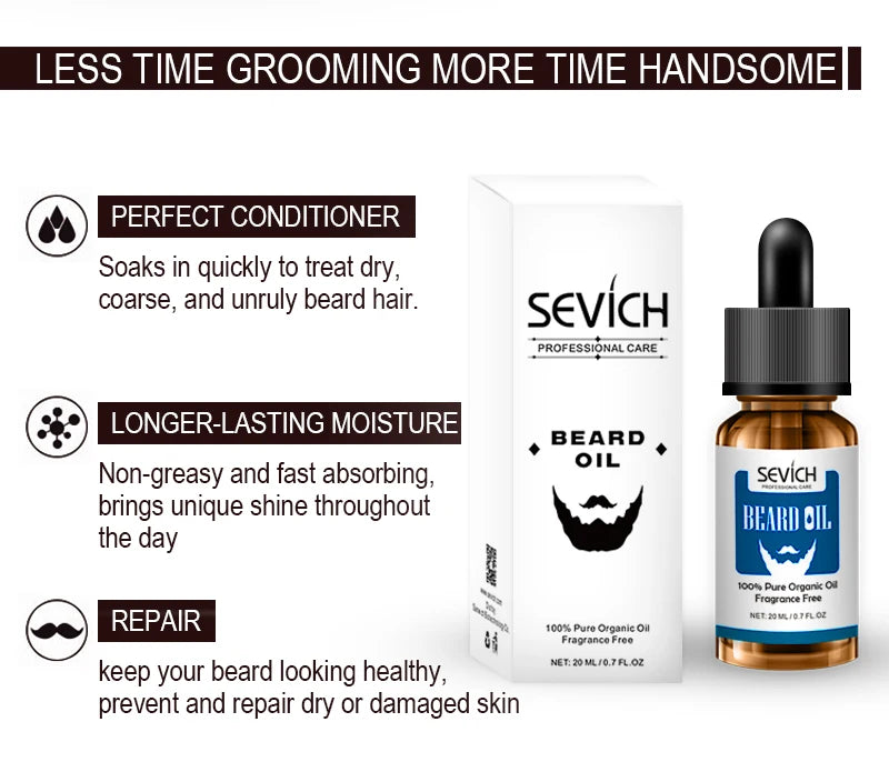 Sevich Men's Beard Growth Oil Care Products Beard Dyeing Cream Kit