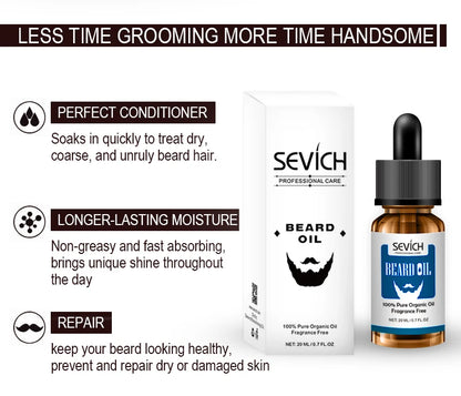 Sevich Men's Beard Growth Oil Care Products Beard Dyeing Cream Kit