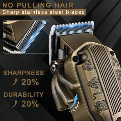 2PC Professional Hair Cutting Machine Cordless Beard Trimmer