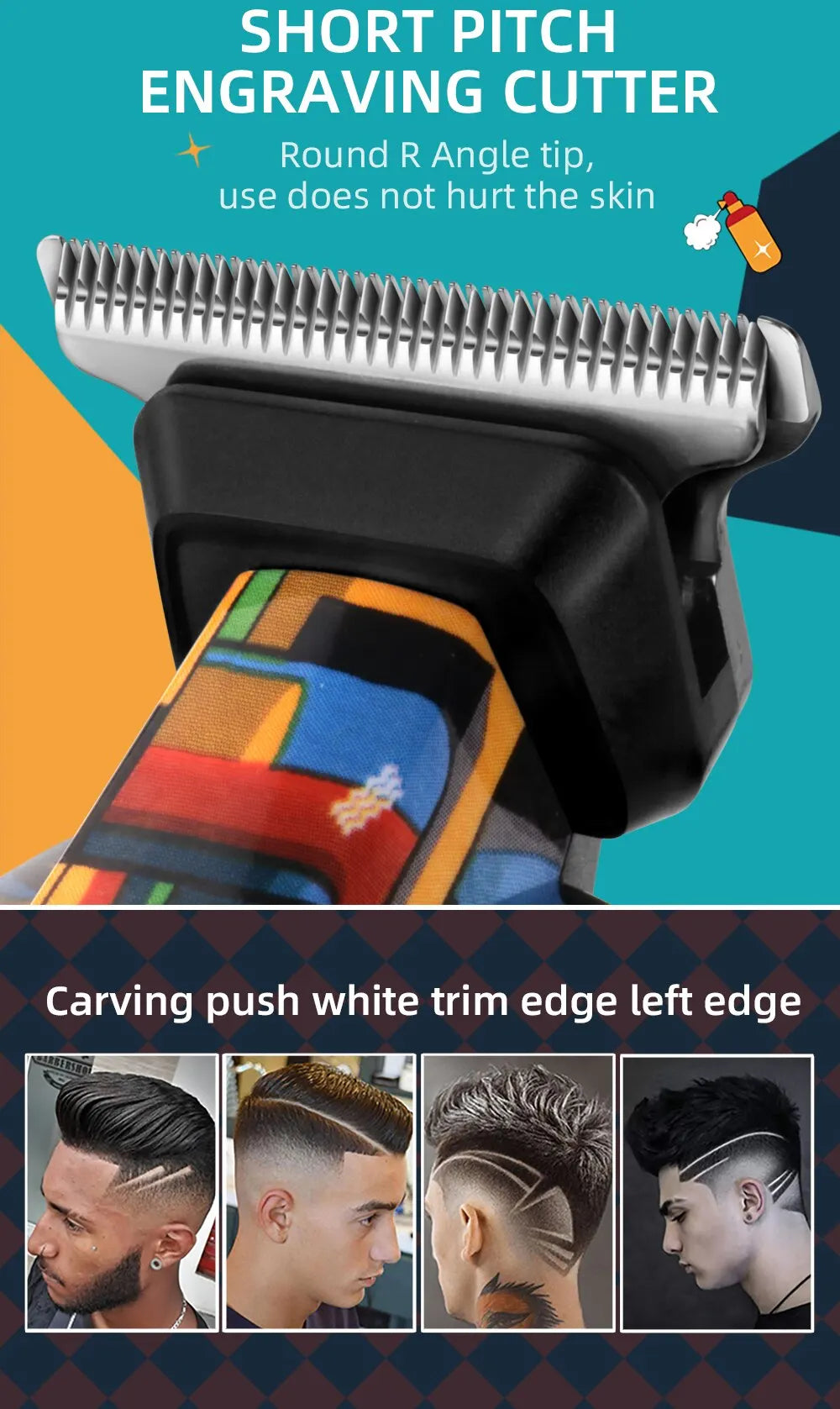 Kemei Digital Display Professional Barber Pusher For Men