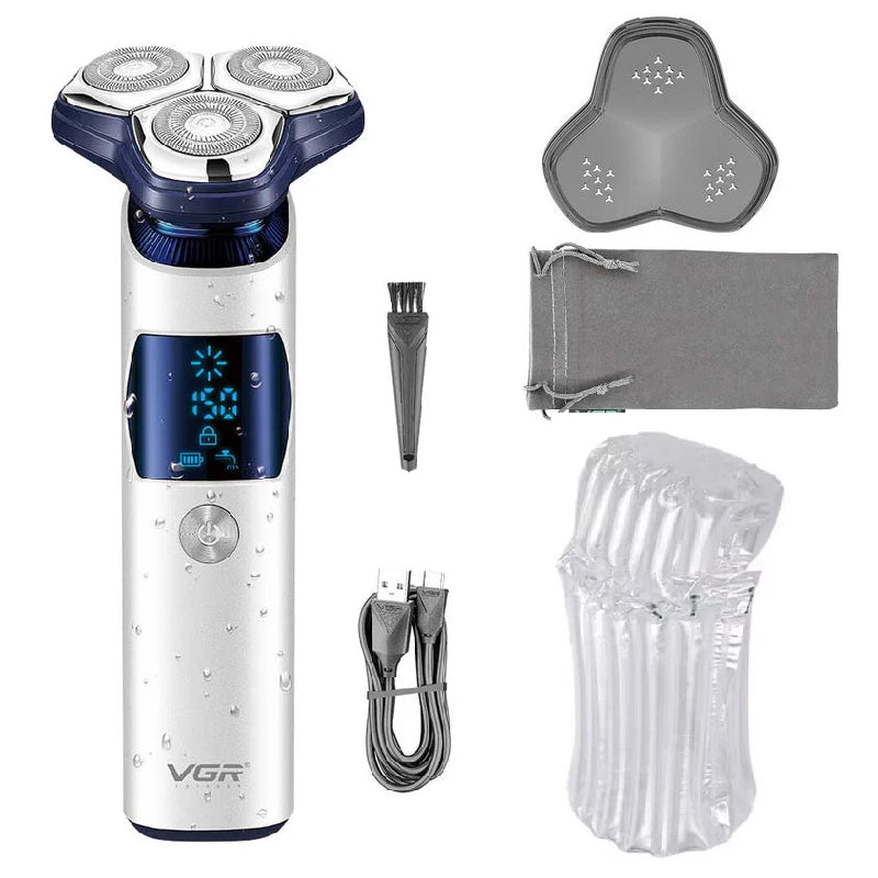 VGR 3D Pro Electric Shaver For Men Washable Beard Rotary