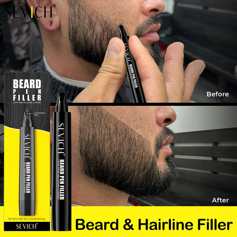 High-quality Beard Filler Pen Waterproof Black Brown Beard Coloring